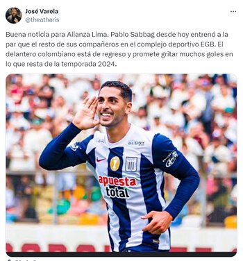 Pablo Sabbag volvió a trabajar