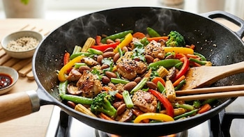 pollo salteado con almendras -México- 8 abril