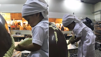 Una tierna foto cedida por