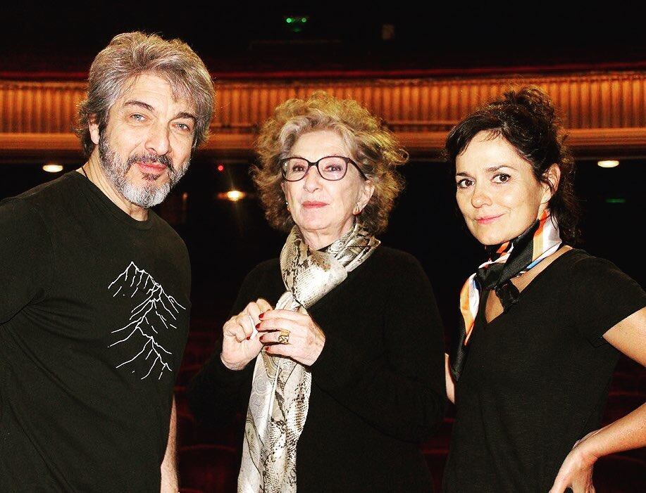 Andrea Pietra junto a Norma Aleandro y Ricardo Darín