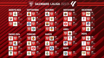 El calendario del Athletic Club