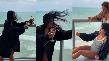 El desopilante video de Lali Espósito en Miami: quiso recrear a La Niñera y terminó en el piso