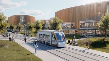Recreación de la ciudad tencnológica que el Real Madrid quiere construir en Valdebebas