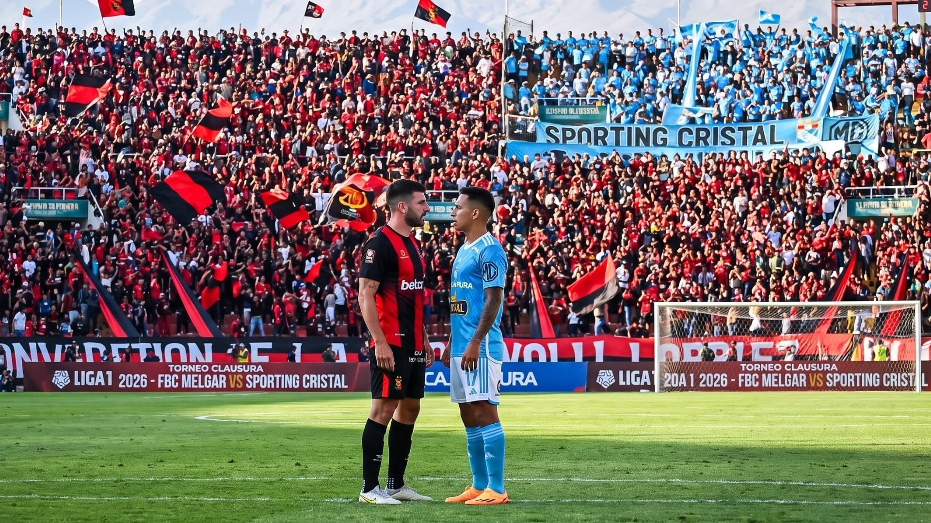 A qué hora juega Sporting Cristal vs Melgar HOY: partido en Arequipa por Torneo Clausura de Liga 1 2026