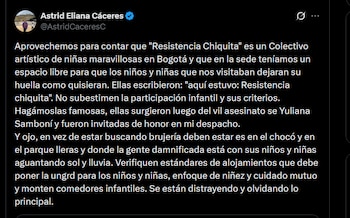 Astrid Cáceres - crédito @AstridCaceresC/X