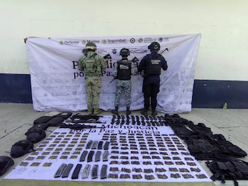 Aseguramiento de armamento en Michoacán