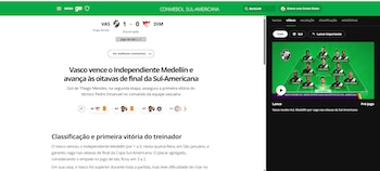 El diario más leído en el gigante de Sudamérica destacó el partido del Vasco da Gama-crédito Globo Esporte Brasil