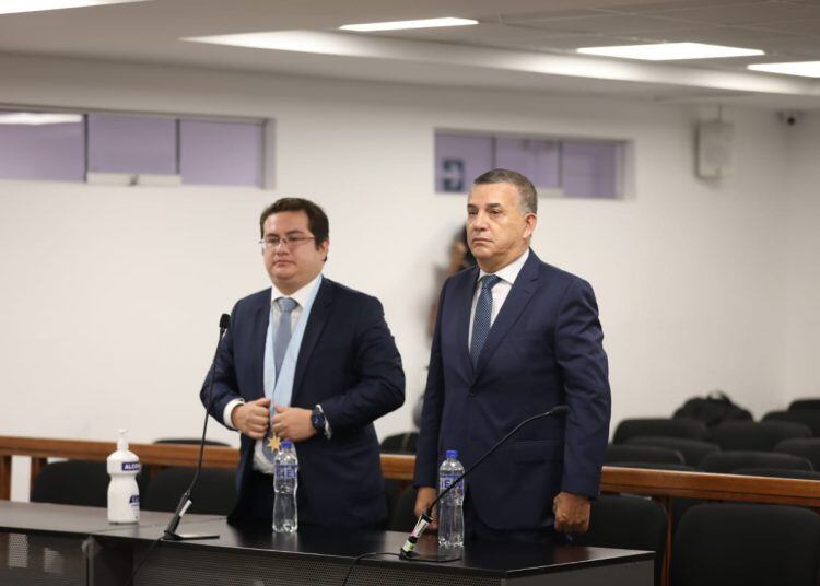 Daniel Urresti en el momento en que la Sala Penal Liquidadora Nacional lo condena a 12 años de prisión por el crimen de Hugo Bustíos.