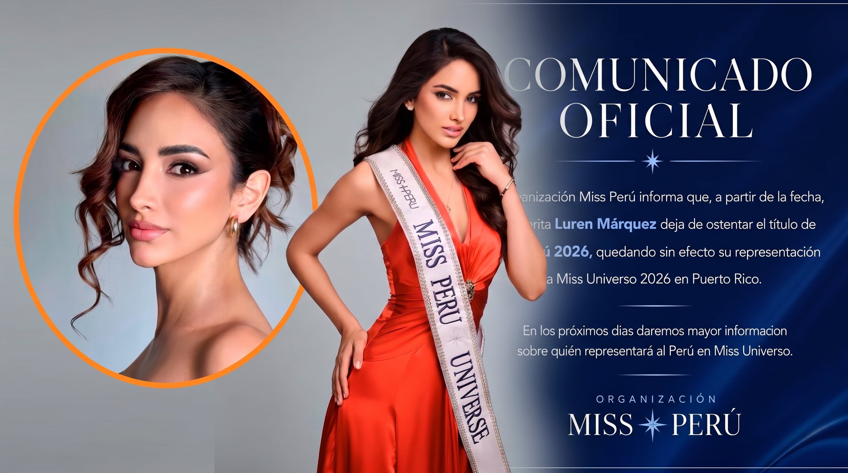 Luren Márquez sale de Miss Perú y el certamen busca nuevo rostro para Miss Universo
