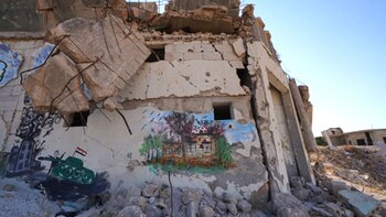 Uno de los murales pintados