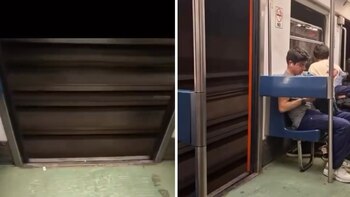 Usuarios captaron a un vagón