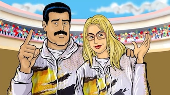 Maduro y su esposa, Cilia