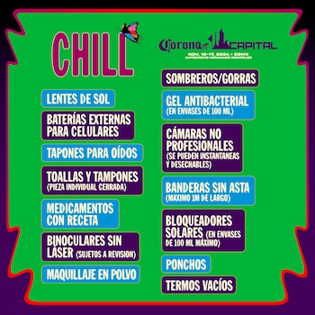 Recomendaciones emitidas por Ocesa para