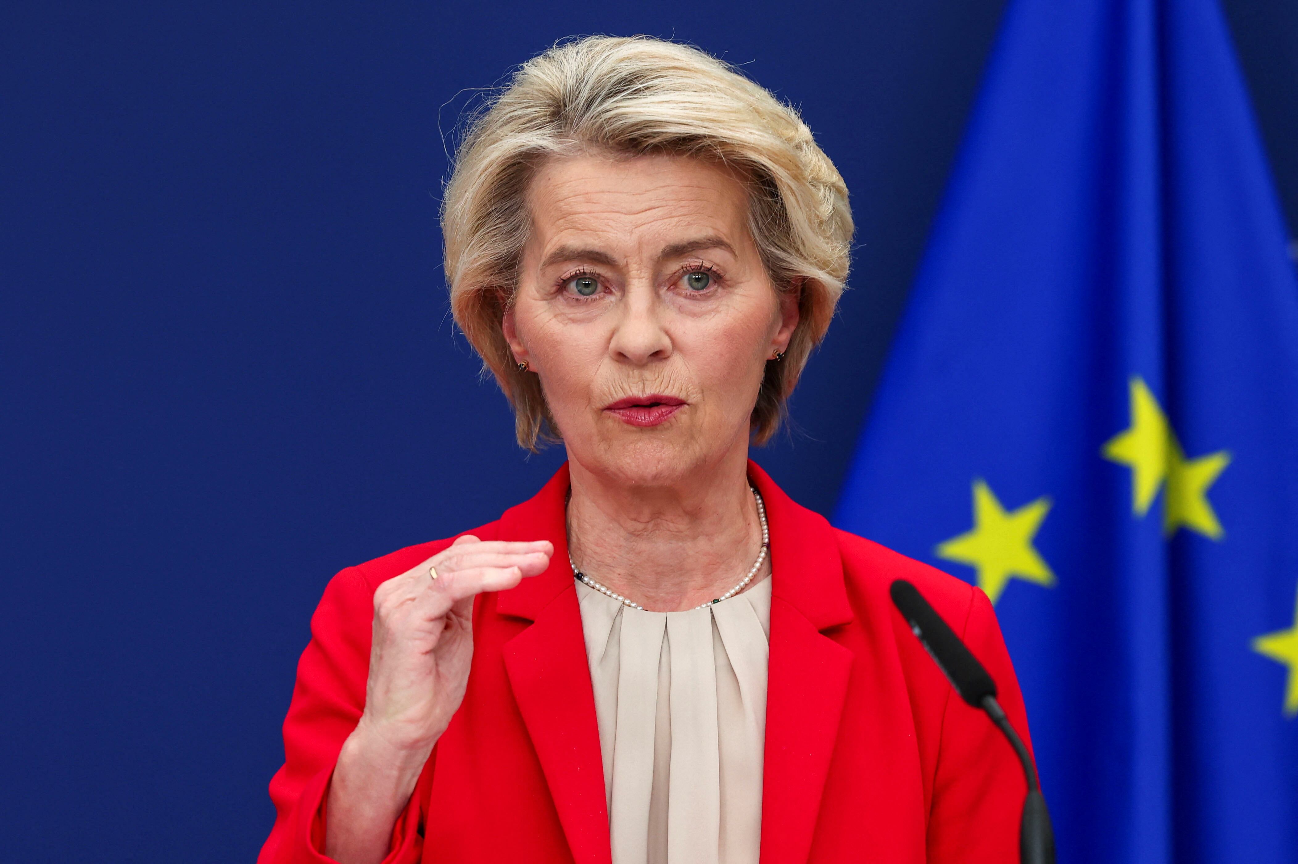 La presidenta de la Comisión Europea, Ursula von der Leyen, a 10 de junio de 2025. (REUTERS/Yves Herman)