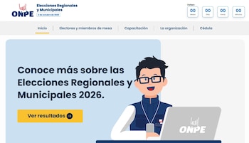 ONPE prepara web para conocer los resultados de las Elecciones Regionales y Municipales