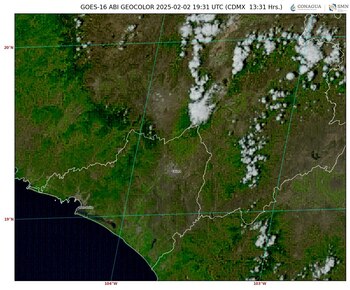 Imagen 2: GOES 16 ABI GEOCOLOR, 13:31 h (hora local).