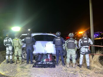 Vehículo y material asegurado tras