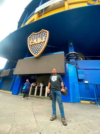 Huaso en la puerta de