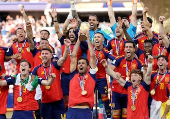 Final Copa Mundial de la FIFA 2026 – Argentina Vs España - España levantando la copa