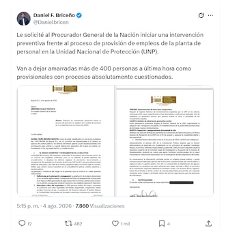 Daniel Briceño y su llamado al procurador General Gregorio Eljach