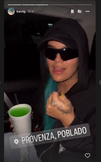 Historia de Instagram. Foto: @karolg