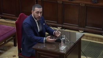 Víctor de Aldama declarando en el Supremo a 29 de abril, por el 'caso mascarillas' (Captura de pantalla, imágenes del Tribunal Supremo)