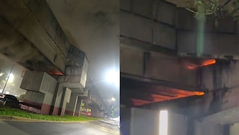 Se incendia interestación Velódromo-Ciudad Deportiva de la Línea 9 del Metro CDMX