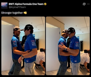El posteo de Alpine después del GP de España (@AlpineF1Team)