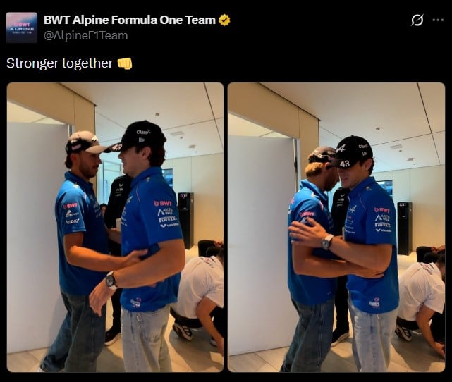 El posteo de Alpine después del GP de España (@AlpineF1Team)