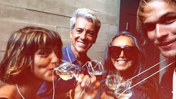 Calu junto a su papá,