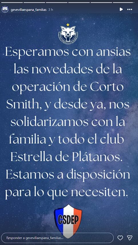 El comunicado del club GEVE tras la internación de Jonathan Smith