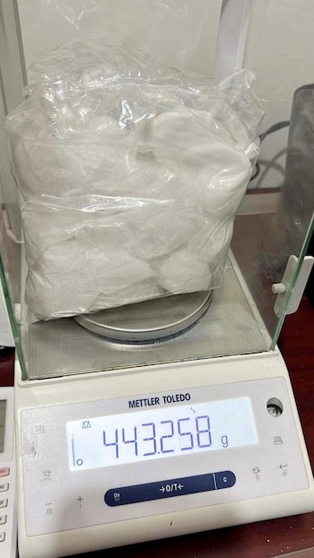 Cristal incautado por la Fiscalía