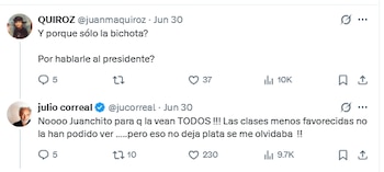 Comentarios de Julio Correal sobre iniciativa de un concierto gratis a Karol G - crédito @jucorreal/X