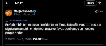 Margarita Rosa De Francisco defendió