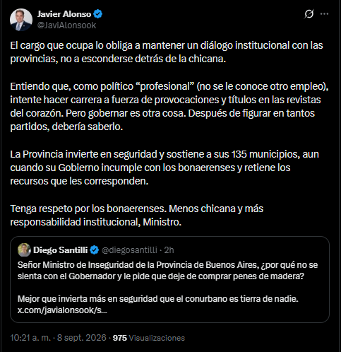 La respuesta de Javier Alonso.