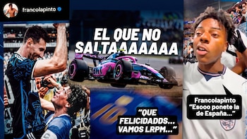 Colapinto festejó la clasificación de Argentina a la final con Maradona, Messi y una burla a Speed: los posteos que se hicieron virales