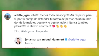 Johanna San Miguel le da