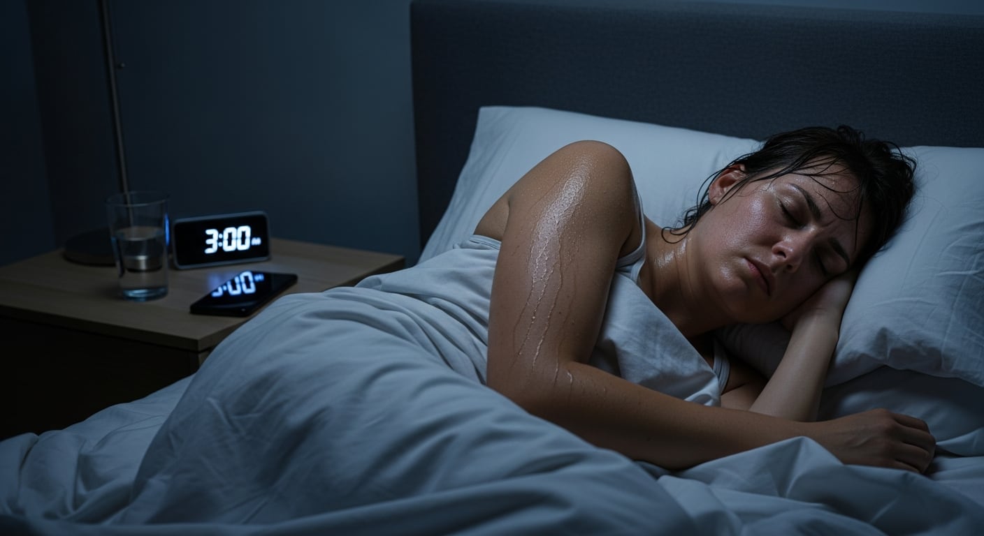 Dormir en una habitación calurosa, el uso de ropa poco transpirable y el consumo de alcohol o comidas picantes pueden provocar sudores nocturnos benignos (Imagen Ilustrativa Infobae)