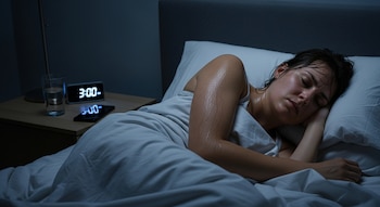 Dormir en una habitación calurosa,