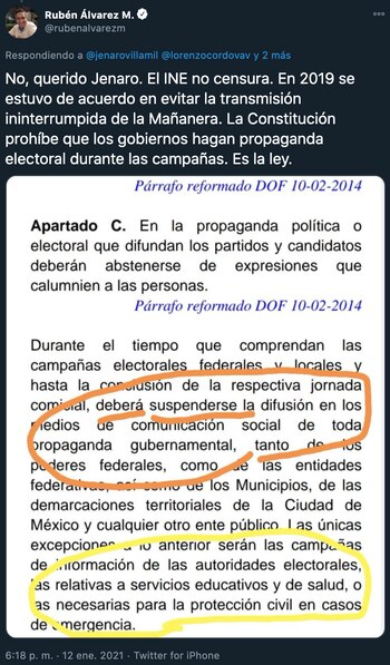 Rubén Álvarez aseguró que la