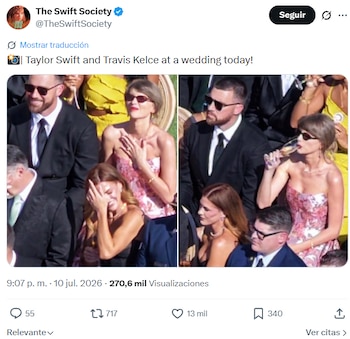 Taylor Swift y Travis Kelce aparecieron por primera vez tras su boda en Nueva York