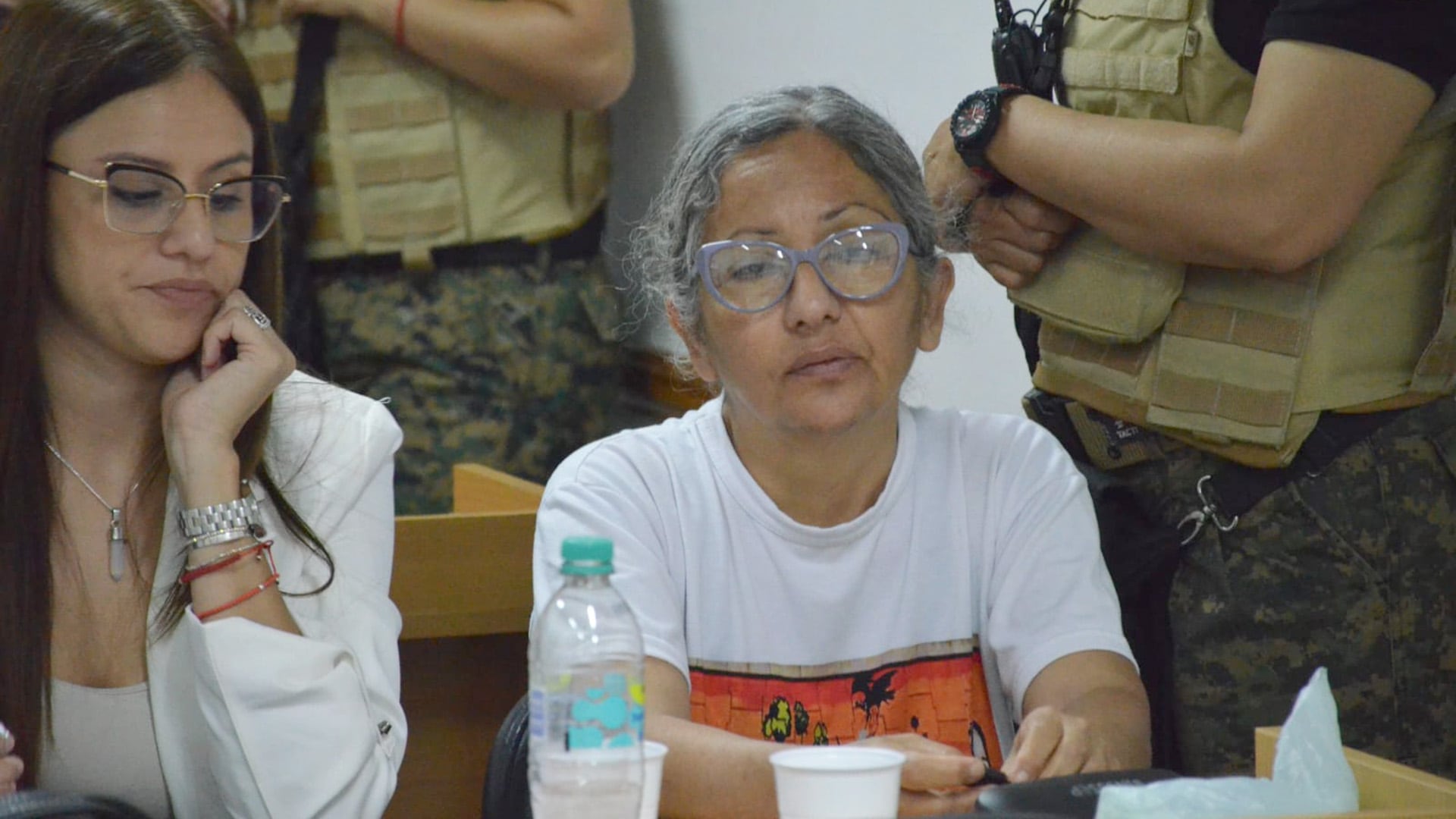 Marcela Acuña, la única del clan Sena presente en el juicio hoy (Edgar Aguirre)