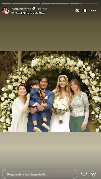 Antonella Petro también asistió a la boda de su hermano Nicolás Petro junto a Laura Ojeda - crédito @lauraojedae/Instagram