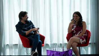 Melina Furman junto a Patricio