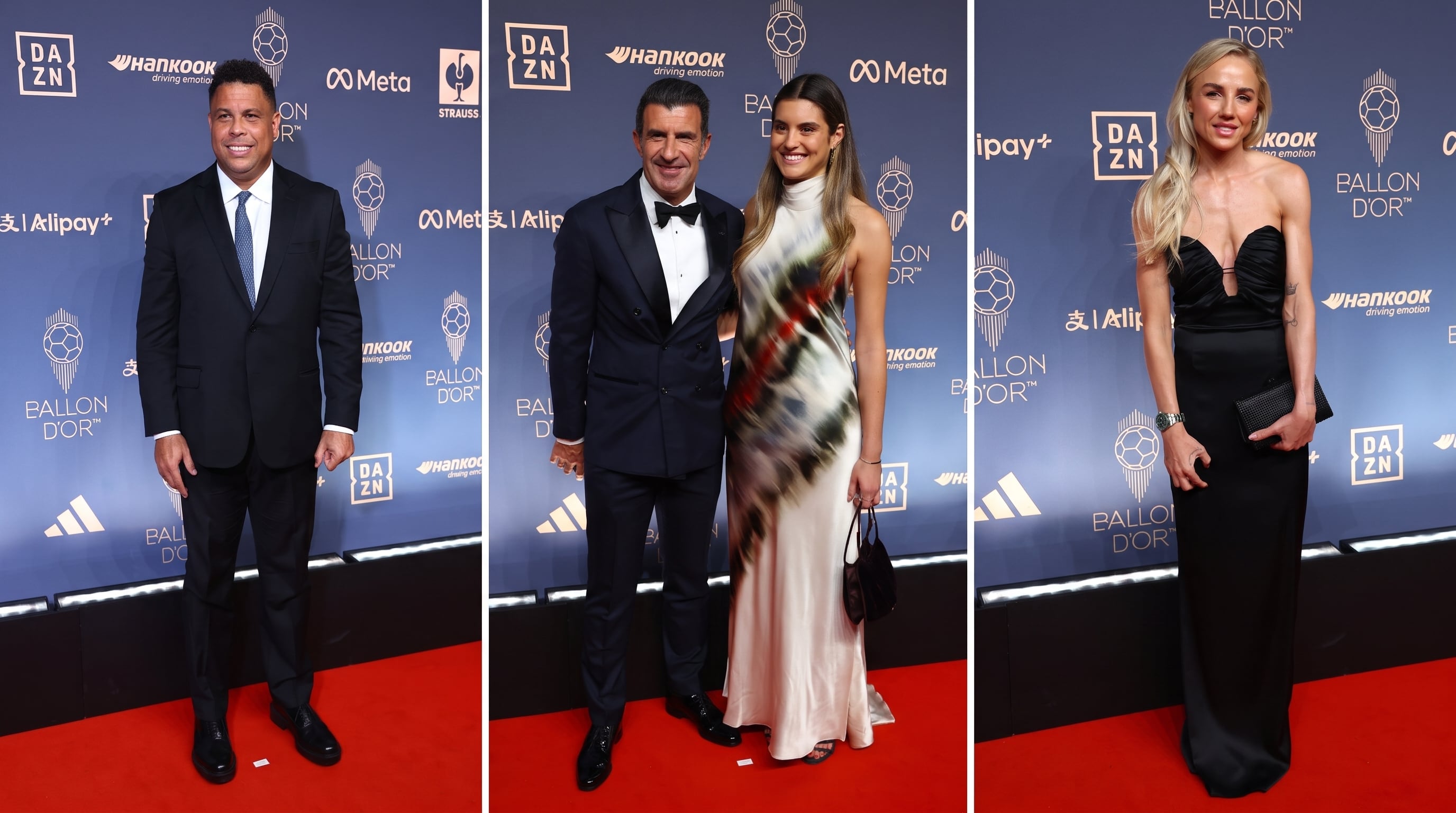 Las figuras del fútbol asistieron a la ceremonia del Balón de Oro, celebrada en Londres, con trajes de gala y vestidos de distintos estilos (Reuters)