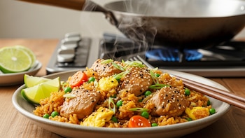 Arroz con pollo al estilo oriental: la receta fácil que llenará tu cocina de sabor y aroma