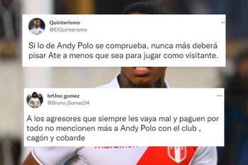 Usuarios estallan contra Andy Polo.