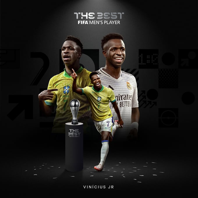 El brasileño Vinicius Jr ganó el premio The Best