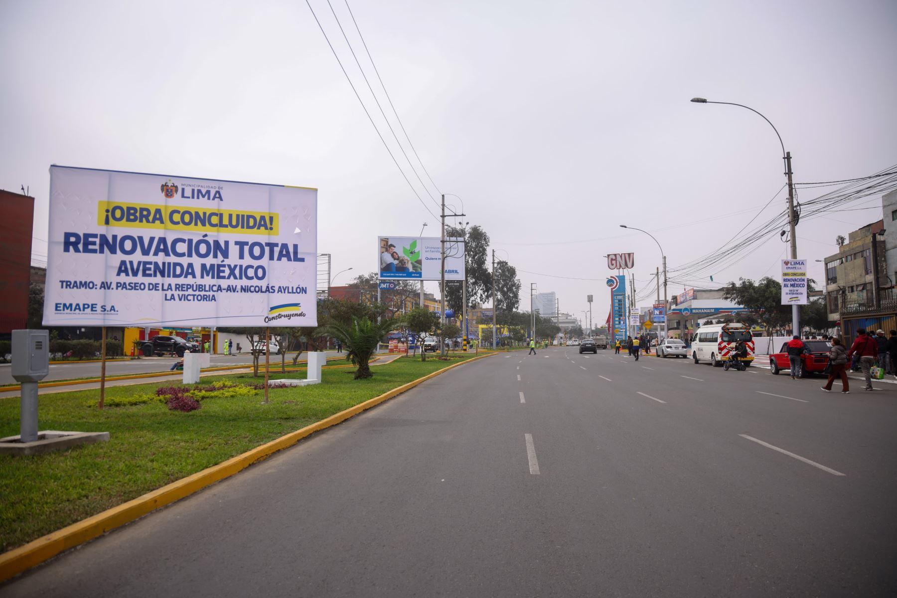 Trabajos concluidos en la avenida México, vía clave que conecta con Gamarra, el Metro de Lima y el Metropolitano. Foto: Andina