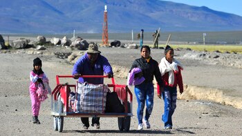 Venezuelan migrants -aided by a